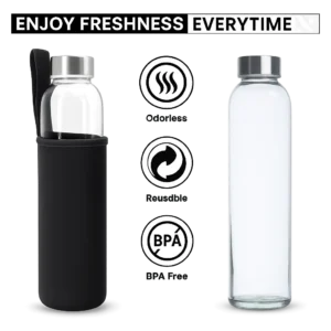 Glass Bottle with Cover