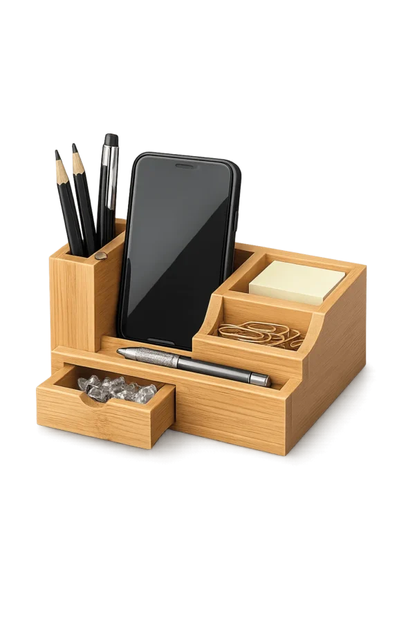ChatGPT Image Feb 12, 2026, 06_19_30 PM Wooden Desk Organizer