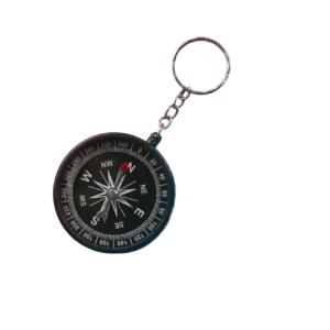 Metal Compass Keychain