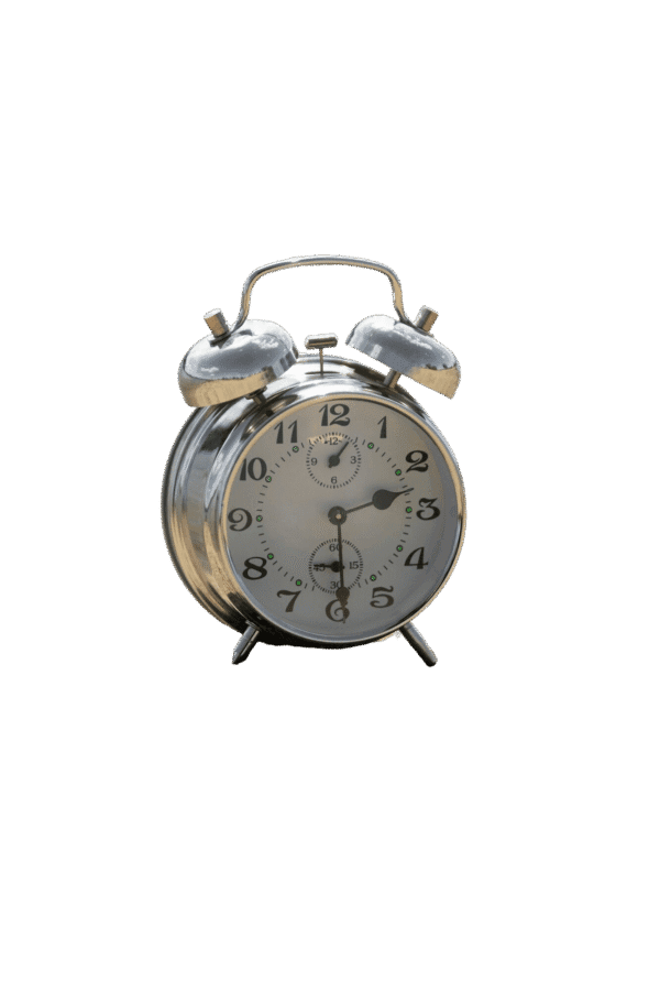 circular-clock-outdoors-still-life Metal Alarm Clock