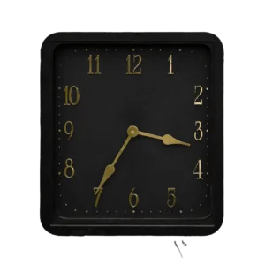 Square Shape Black Clock