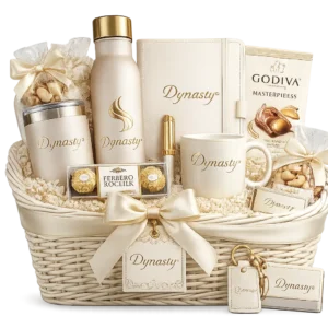 Dynasty White Gift Basket