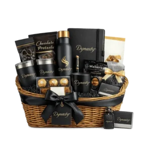 Custom Black Gift Basket