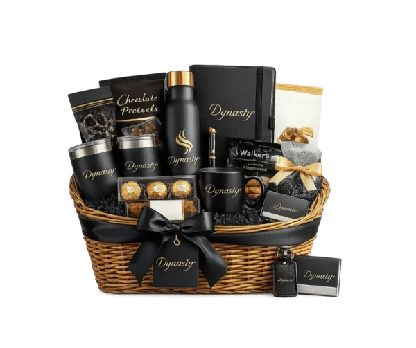 Custom Black Gift Basket